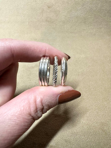 Knife Edge Band in Sterling Silver