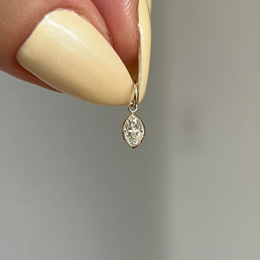 Fancy Marquise Diamond Pendant in 14K Yellow Gold