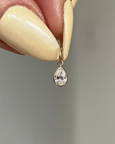 Fancy Pear Diamond Pendant in 14K Yellow Gold