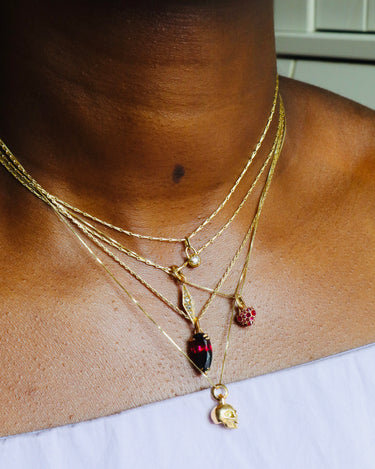 'Tough Love' Barbed Ruby Heart Pendant