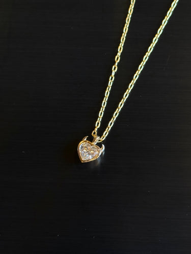Diamond Devil Heart Pendant