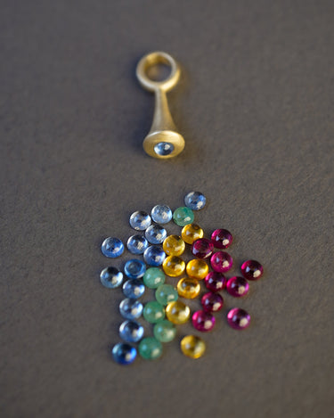 Mini Pendulum Charm No. 2 (Choose Your Gemstone)