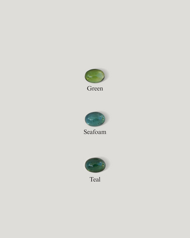 Teal Tourmaline Horizontal Trove Charm (Choose Your Gemstone)