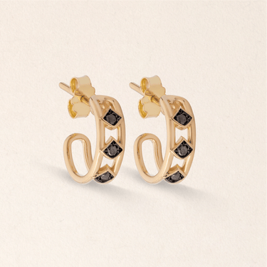 Hug The Ellipsis Mini Hoops