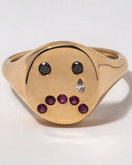 Sad Signet in 14K Gold