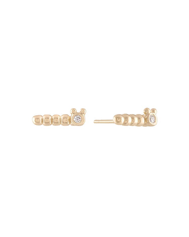 Baby Caterpillar Stud Earrings