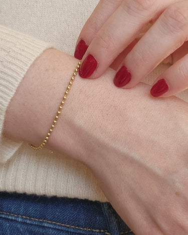 14K Yellow Gold Ball Chain Bracelet (2mm)