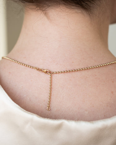 14K Yellow Gold Ball Chain Necklace (2mm)